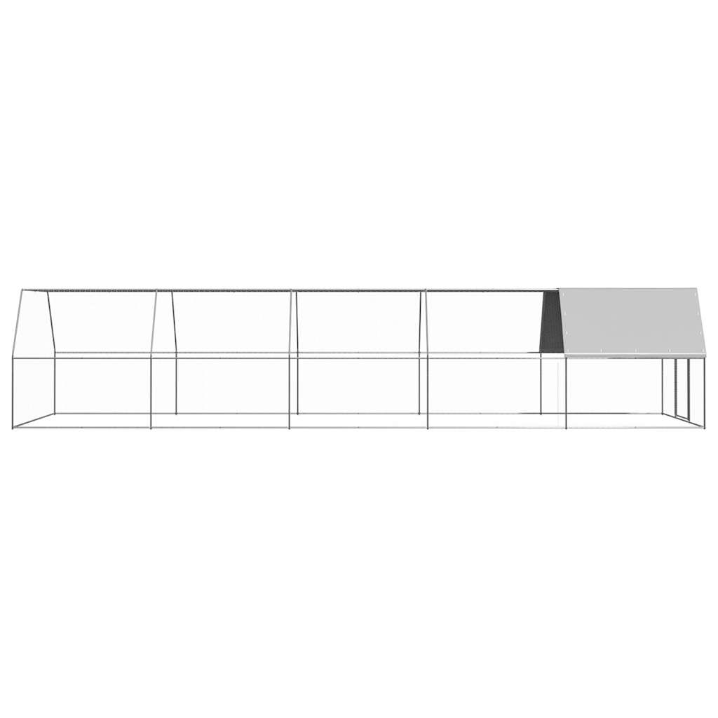 VidaXL Poulailler 3x10x2 m en acier galvanisé
