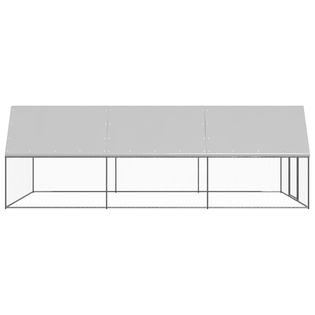 VidaXL Poulailler 3x6x2 m en acier galvanisé
