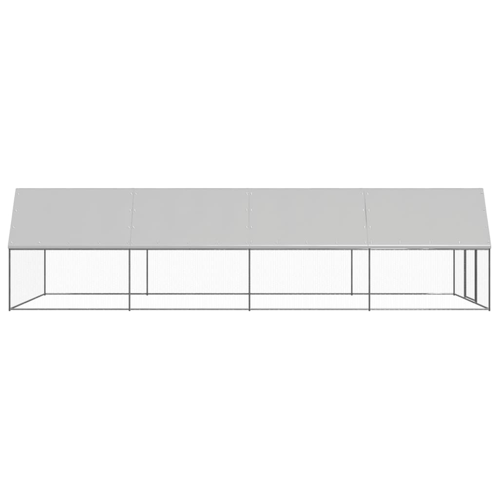 VidaXL Poulailler 3x8x2 m en acier galvanisé
