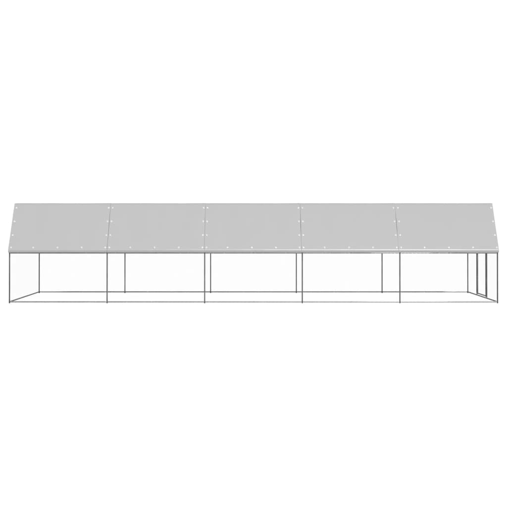 VidaXL Poulailler 3x10x2 m en acier galvanisé