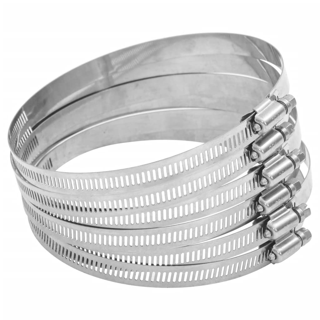 VidaXL colliers de serrage 6 pièces 91-140 mm acier inoxydable 304