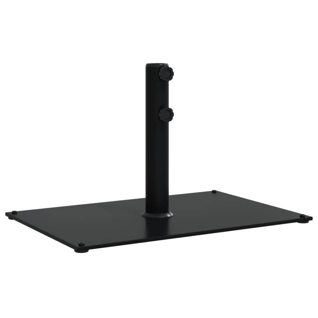 Pied de parasol Vidaxl pour mâts de ø32 38 48 mm 15 kg rectangulaire