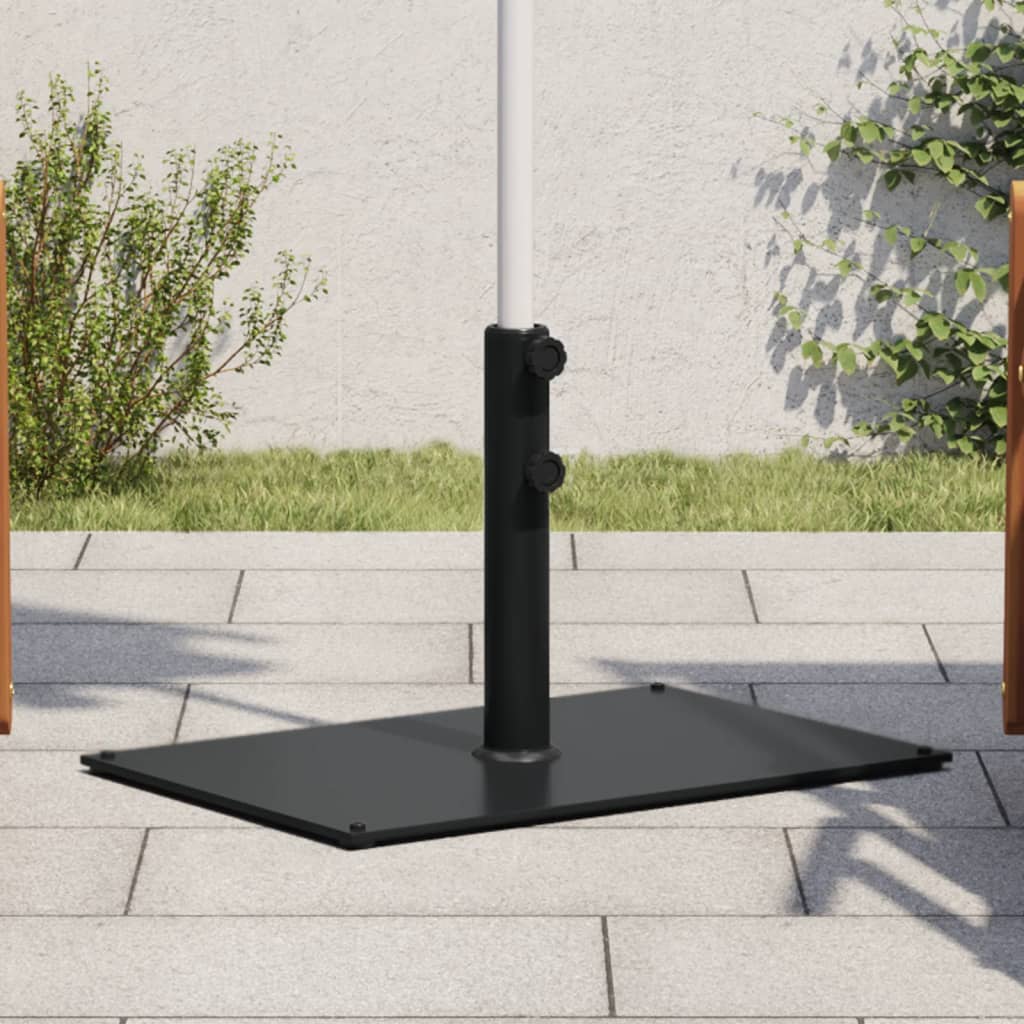 Pied de parasol Vidaxl pour mâts de ø32 38 48 mm 15 kg rectangulaire