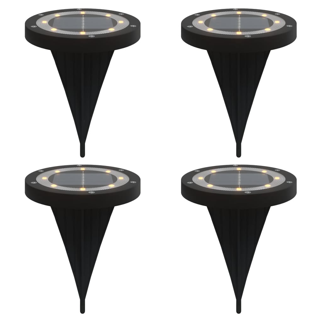 Vidaxx lampes au sol 4 pcs solaires avec piquets de terre blanc chaud