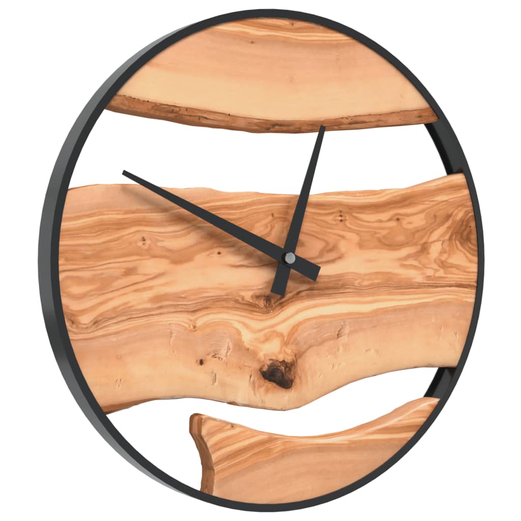 Vidaxx horloge murale ø35 cm fer et bois d'olivier marron