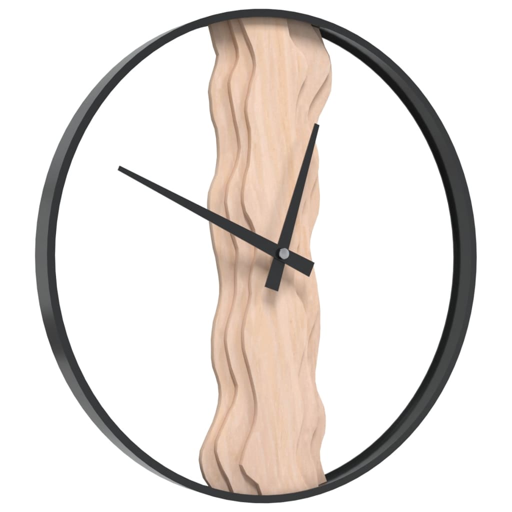 Vidaxx horloge murale ø35 cm fer et chêne marron