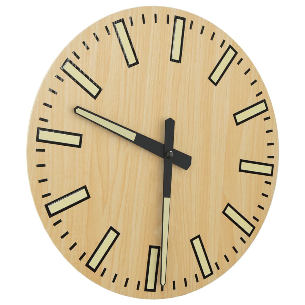 Vidaxx horloge murale avec cadran et aiguilles lumineux ø30 cm jaune