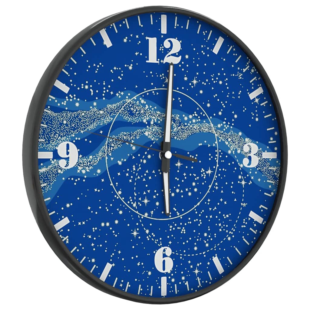 VidaXL horloge murale avec cadran et aiguilles lumineux ø30 cm bleu