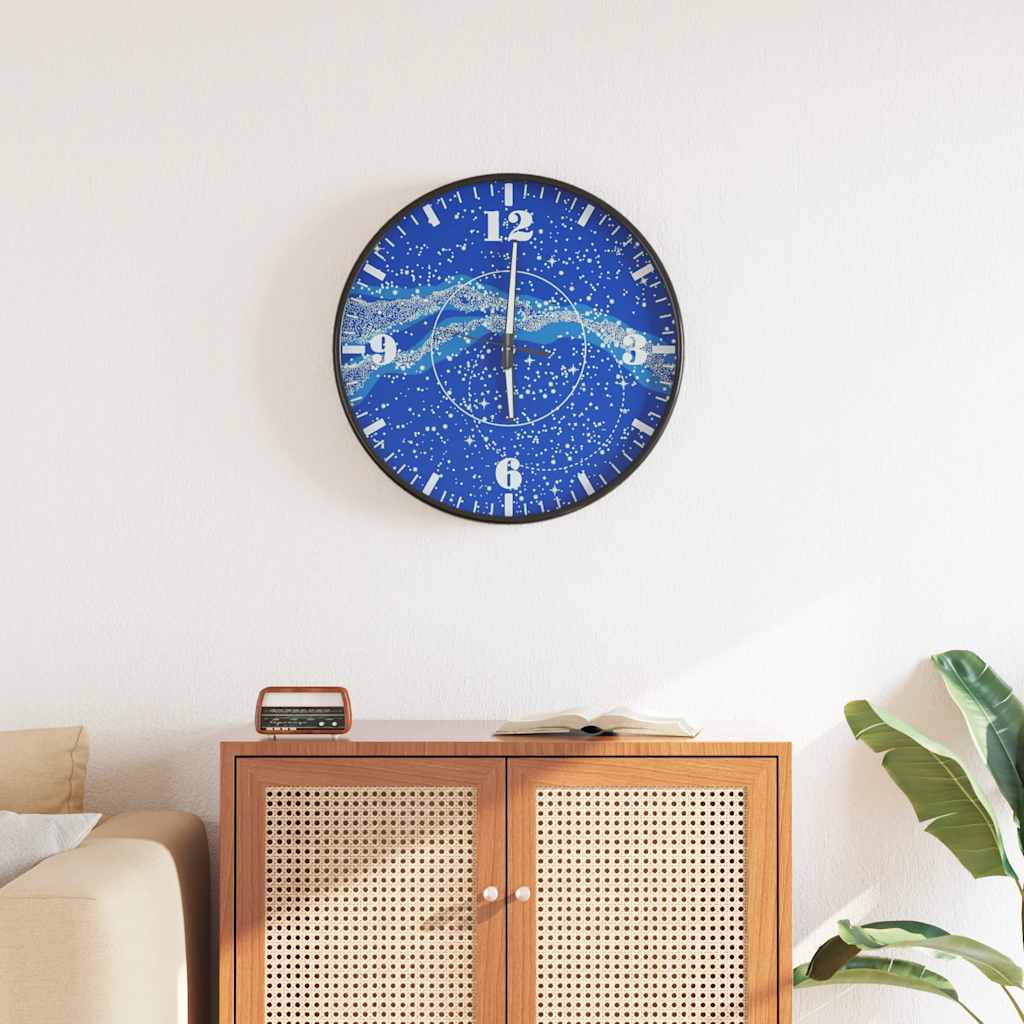 VidaXL horloge murale avec cadran et aiguilles lumineux ø30 cm bleu