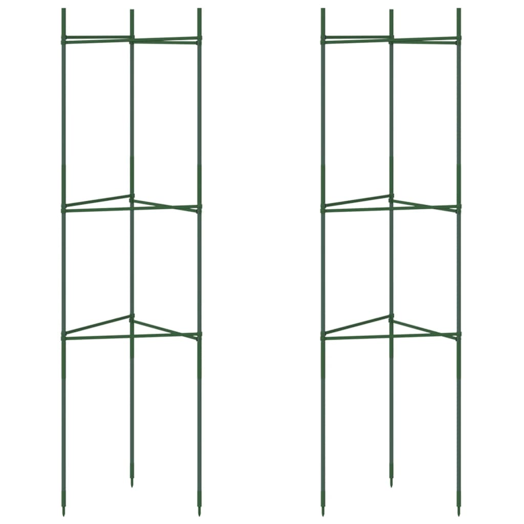 Vidaxl cage à tomates 2 pcs 116 cm acier et polypropylène