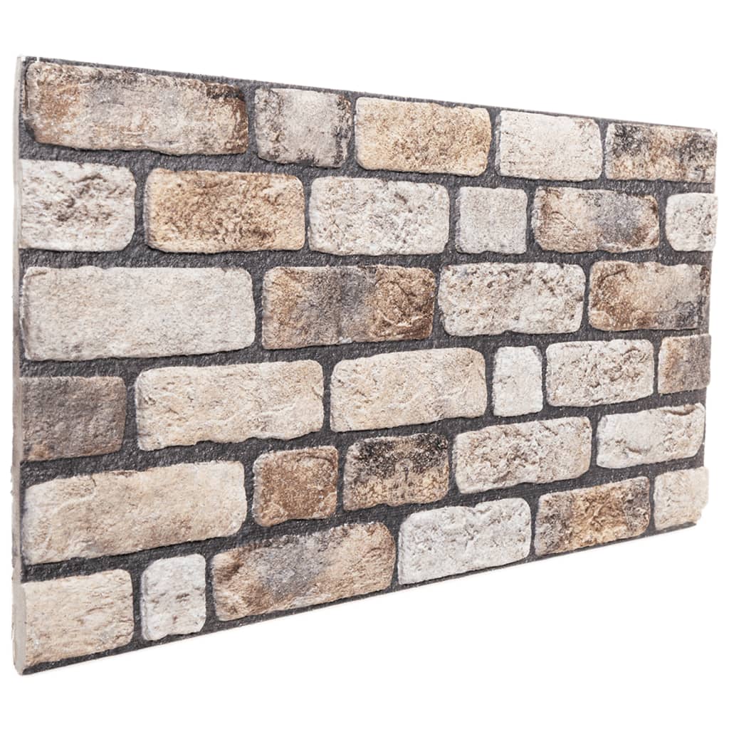 VidaXL panneaux muraux 10 pcs 3d 100x50 cm eps marron clair