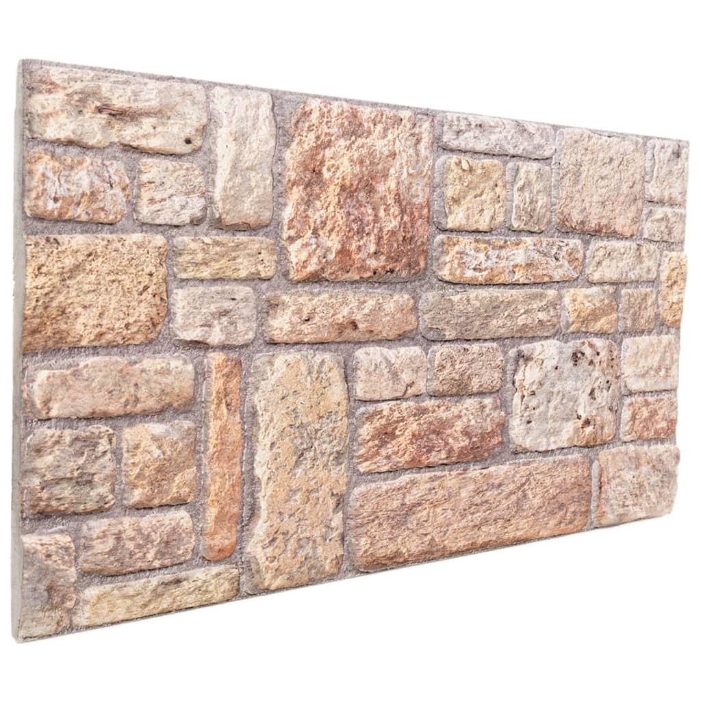 VidaXL Panneaux muraux 10 pcs 3D 100x50 cm EPS marron