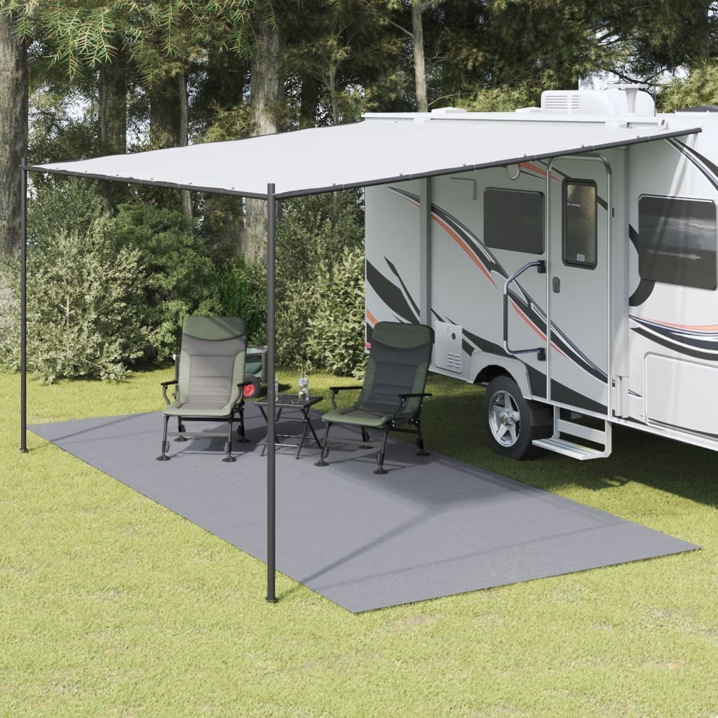 Tapis de tente Vidaxxl 5,5x2,5 m gris clair