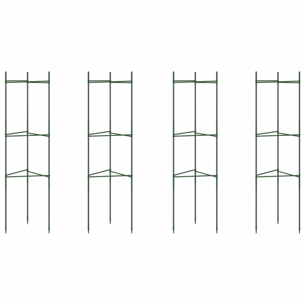 VidaXL Cages à tomates 4 pcs 116 cm acier et polypropylène