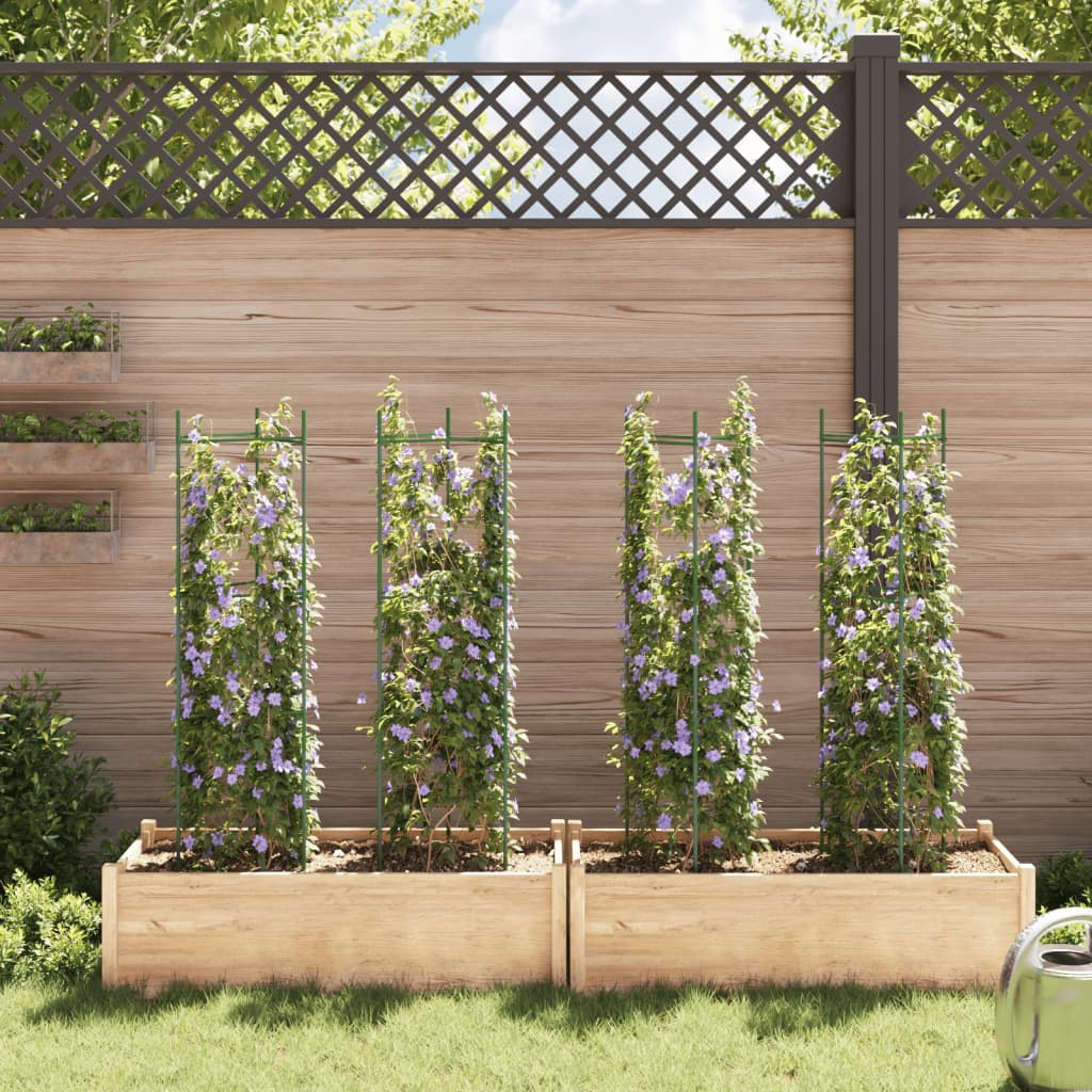 VidaXL Cages à tomates 4 pcs 116 cm acier et polypropylène