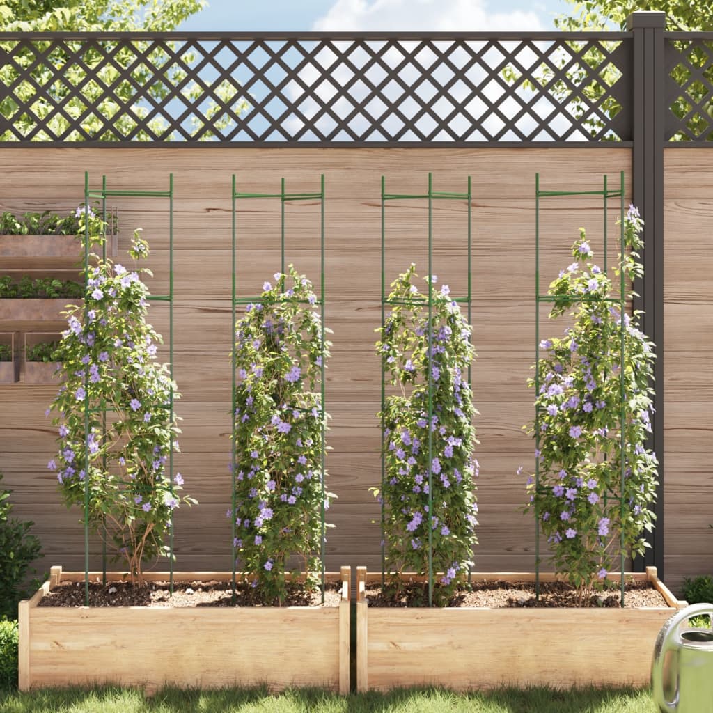 VidaXL Cages à tomates 4 pcs 154 cm en acier et polypropylène