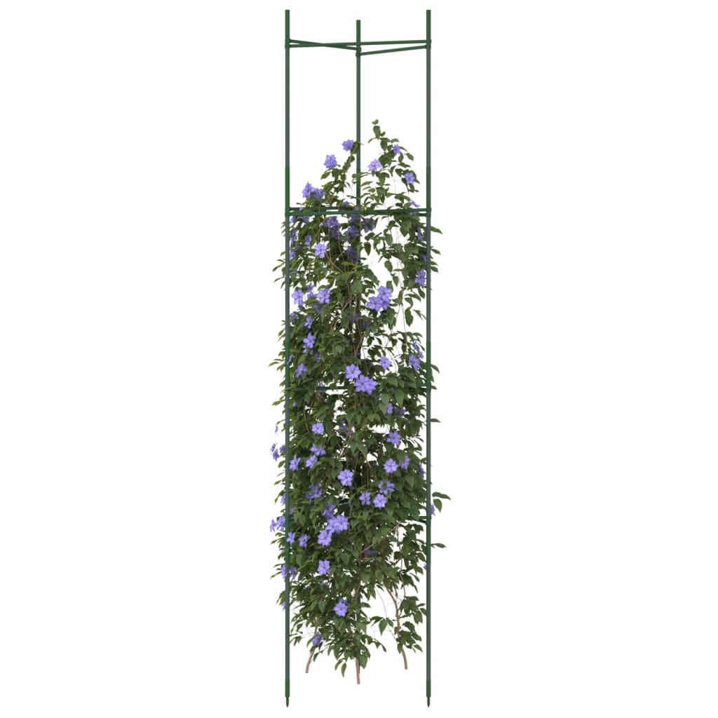 VidaXL Cages à tomates 4 pcs 154 cm en acier et polypropylène