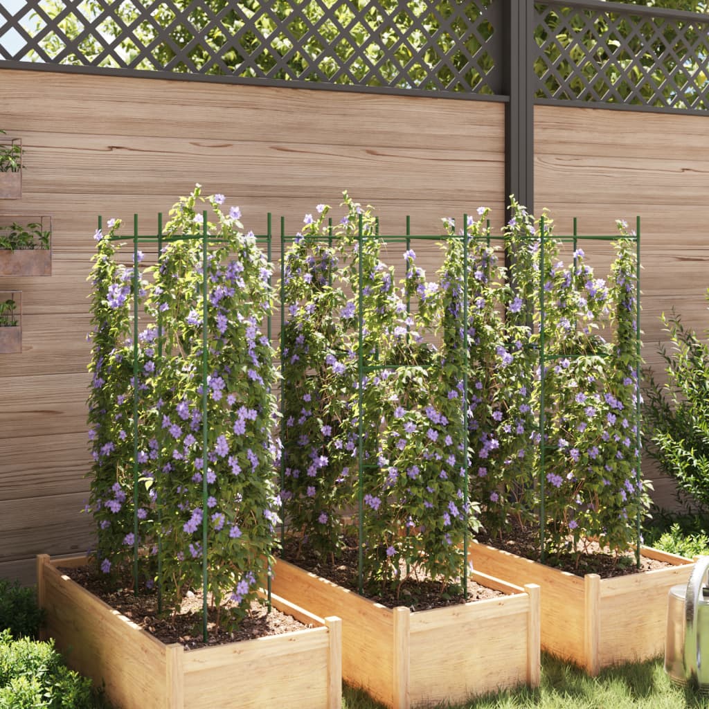 VidaXL Cages à tomates 6 pcs 116 cm acier et polypropylène