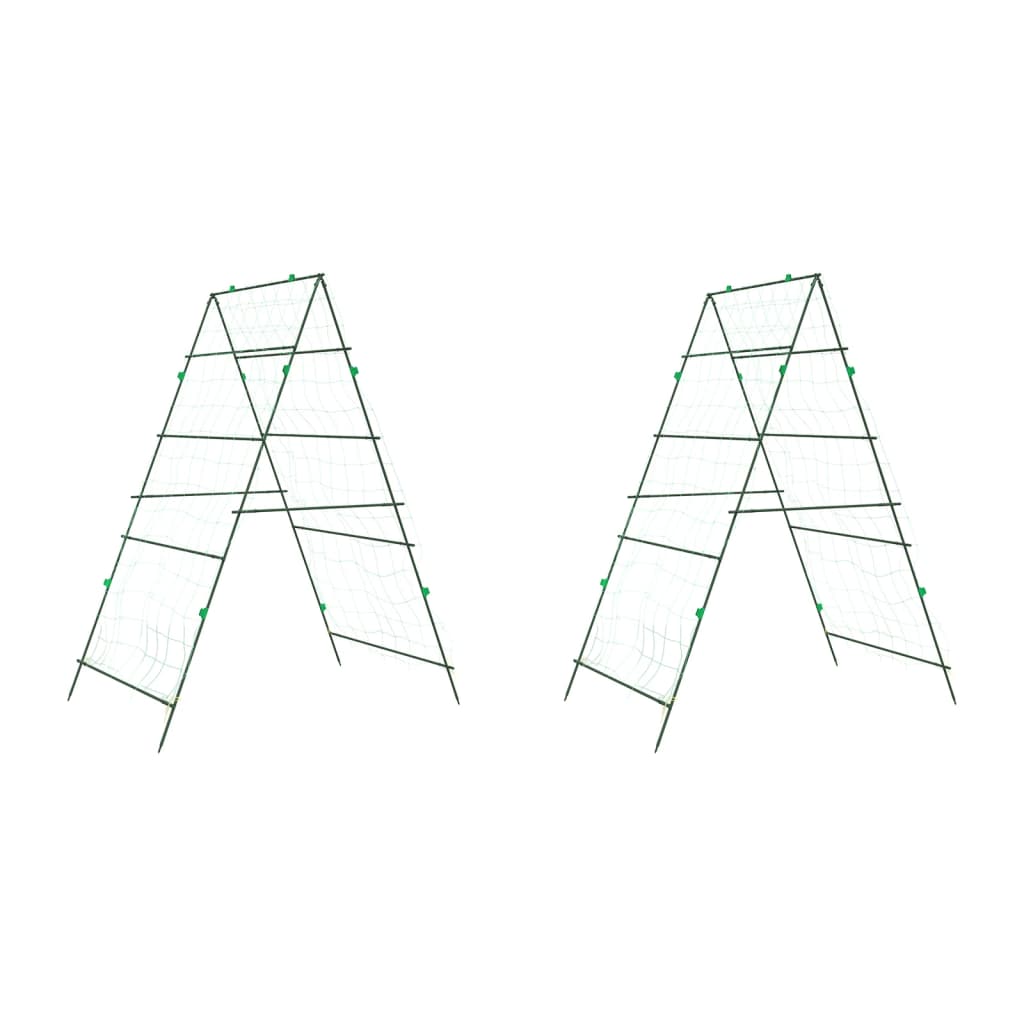 VidaXL Cadres grimpants pour plantes 2 pcs A-frame en acier