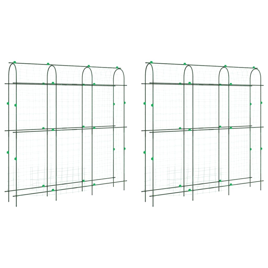 VidaXL Cadres grimpants pour plantes 2 pcs Cadre en U en acier