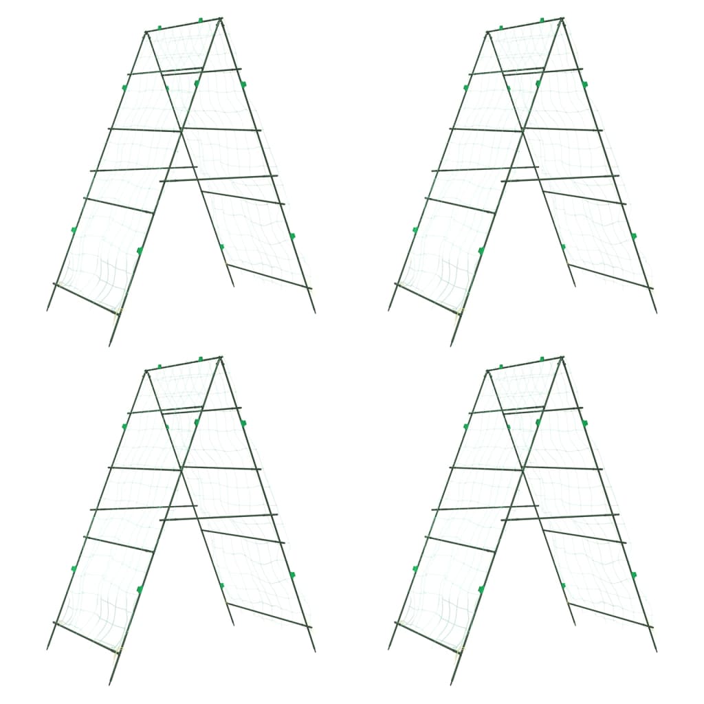 VidaXL Cadres grimpants pour plantes 4 pcs A-frame en acier