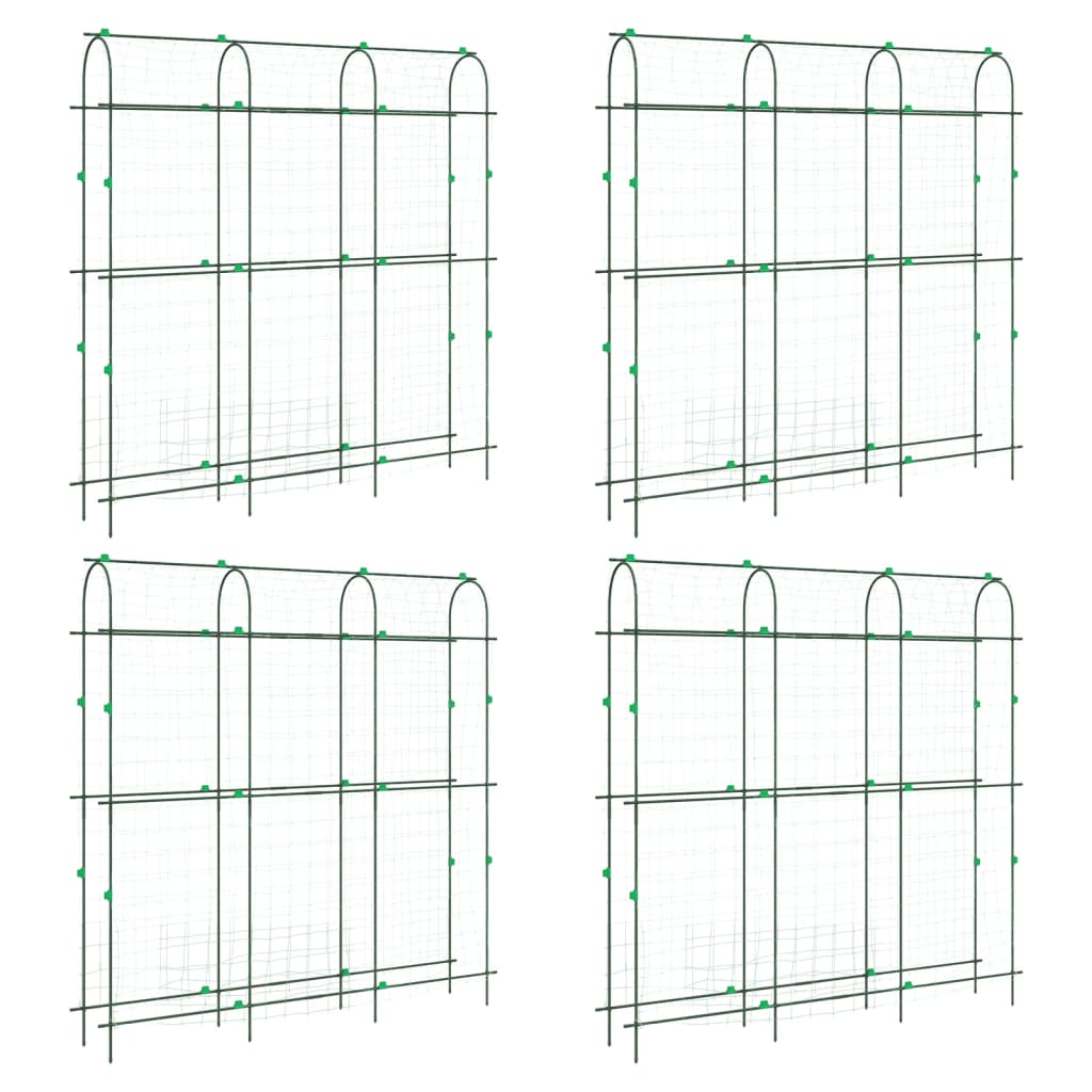 VidaXL Cadres grimpants pour plantes 4 pcs Cadre en U en acier
