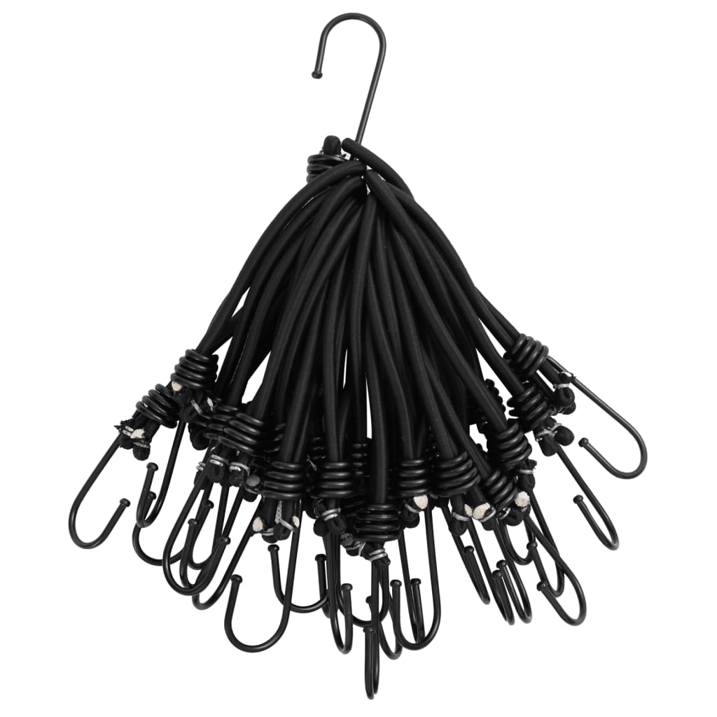 Vidaxl élastique de tension avec crochets 25 pcs 17 cm