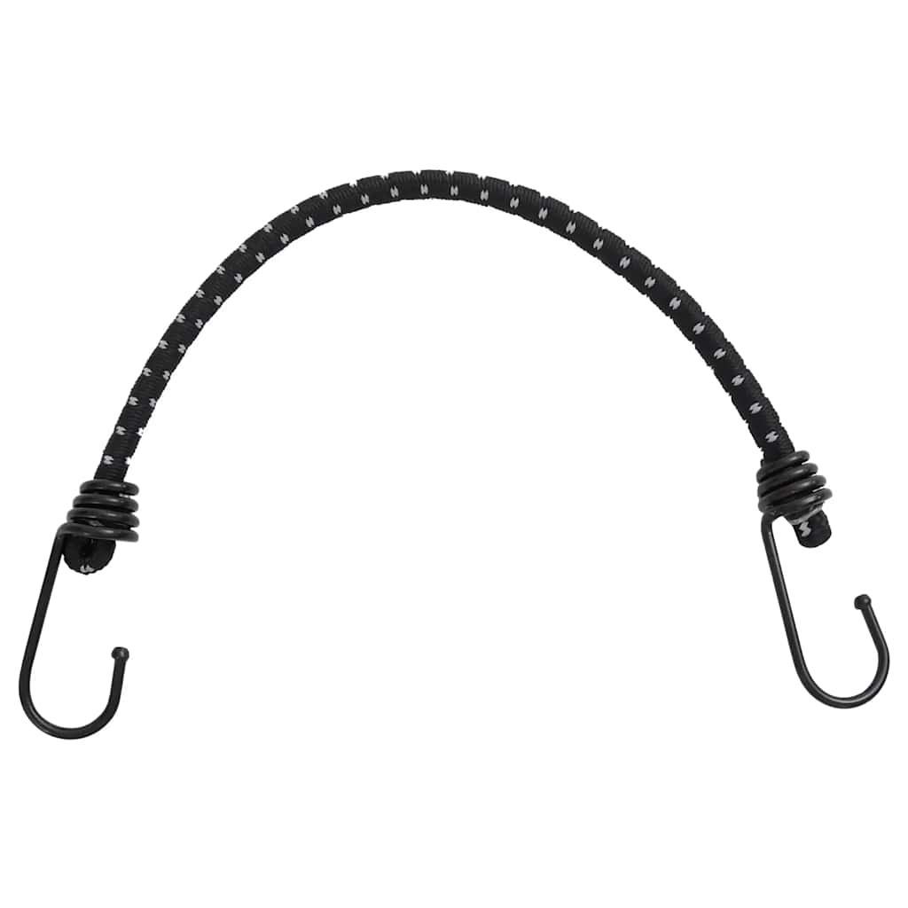 Vidaxl élastiques de tension avec bandes réfléchissantes et crochets 10 pièces 46 cm