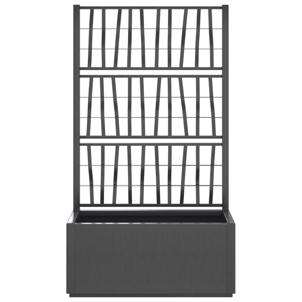 Vidaxx jardinière avec treillis 80x36x140 cm polypropylène gris foncé