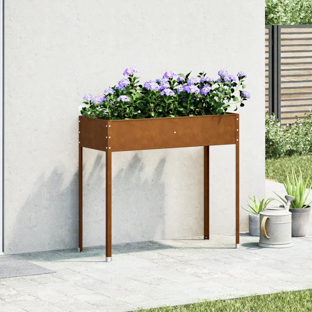 Jardinière Vidaxx 100,5x40,5x90 cm acier résistant aux intempéries
