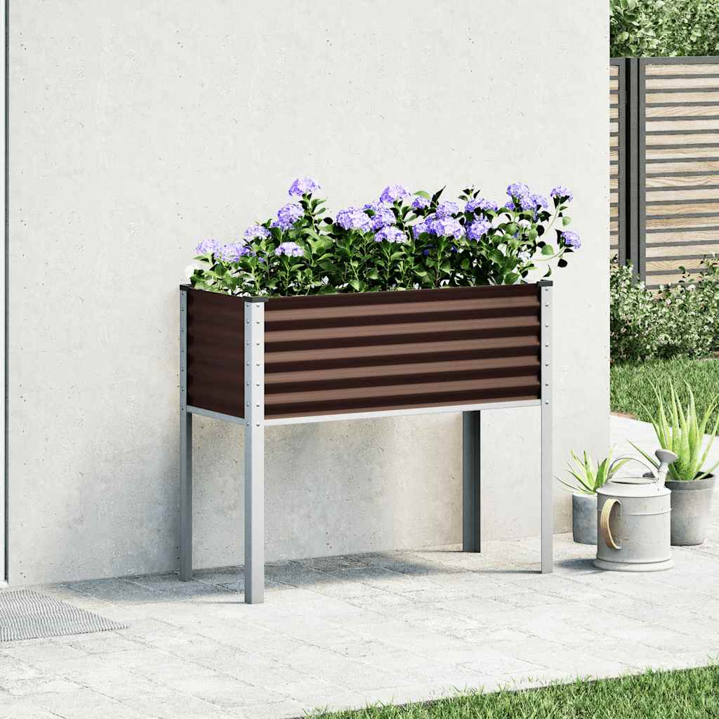 Vidaxx jardinière 100x41x90 cm marron acier