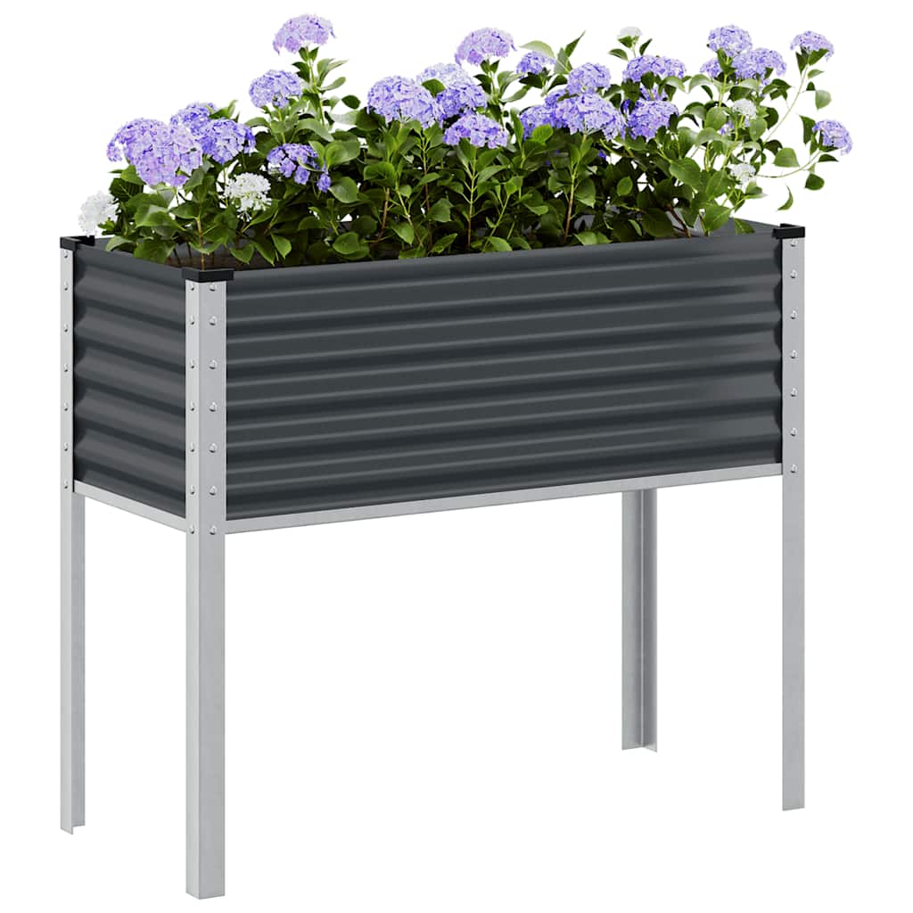 Jardinière Vidaxx 100x41x90 cm acier anthracite