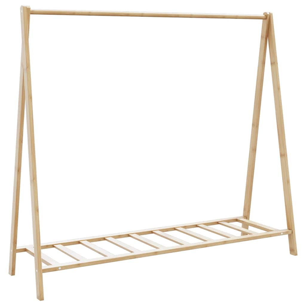 Vidaxx portant à vêtements avec étagères 106x34x102 cm bambou