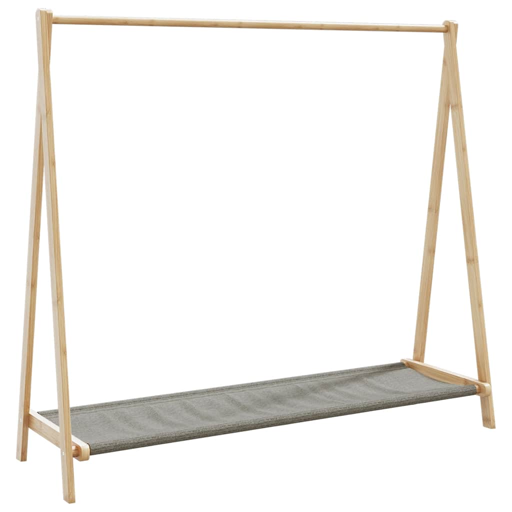 Vidaxx portant à vêtements avec étagères 106x34x102 cm bambou