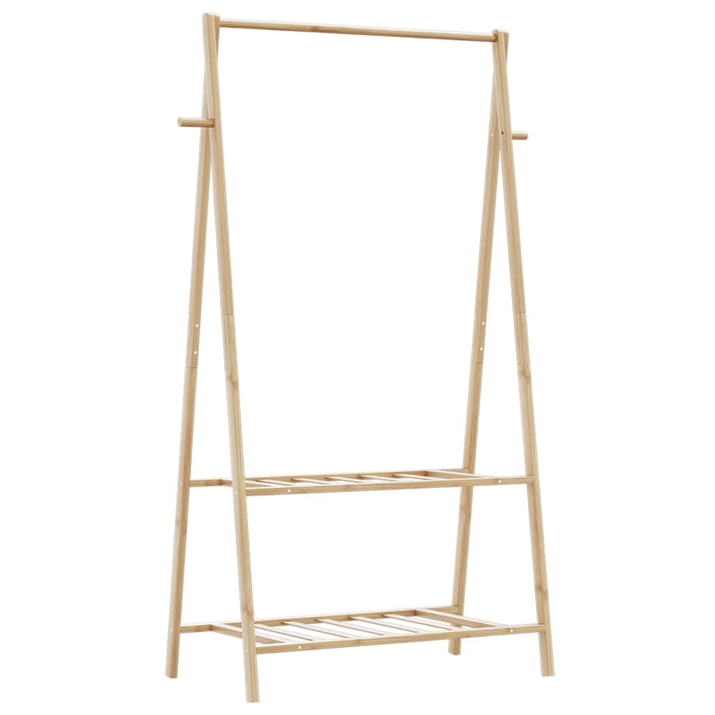 Vidaxx portant à vêtements avec étagères 96x45,5x150,5 cm bambou