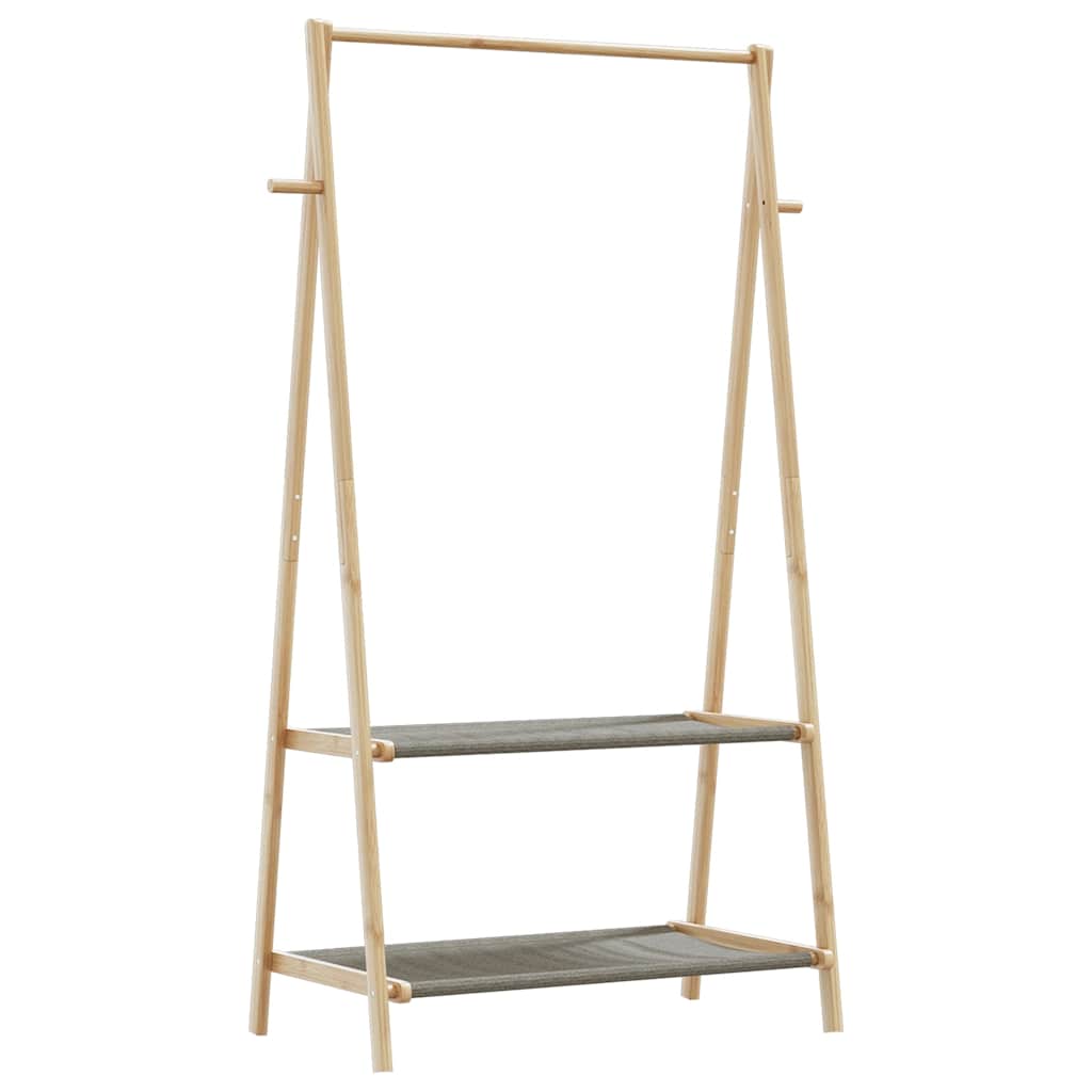 Vidaxx portant à vêtements avec étagères 96x45,5x150,5 cm bambou