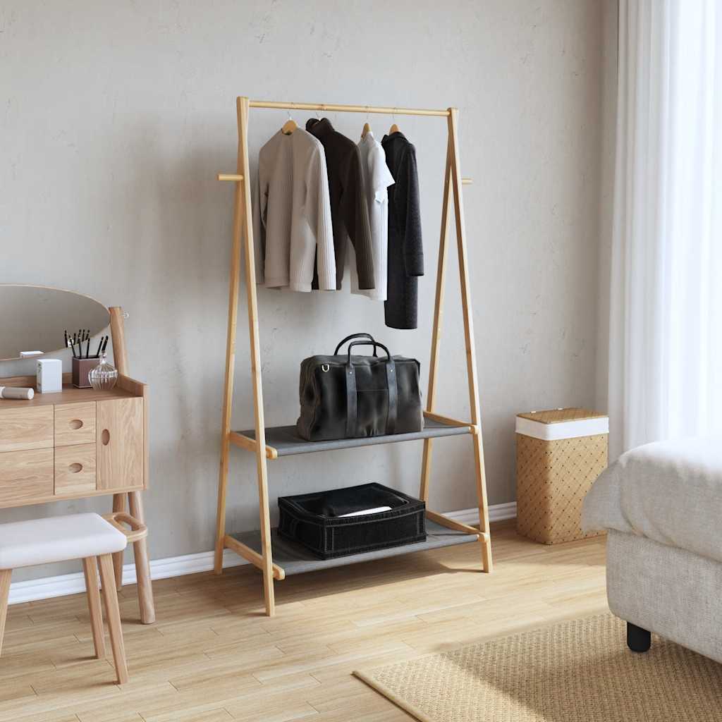Vidaxx portant à vêtements avec étagères 96x45,5x150,5 cm bambou