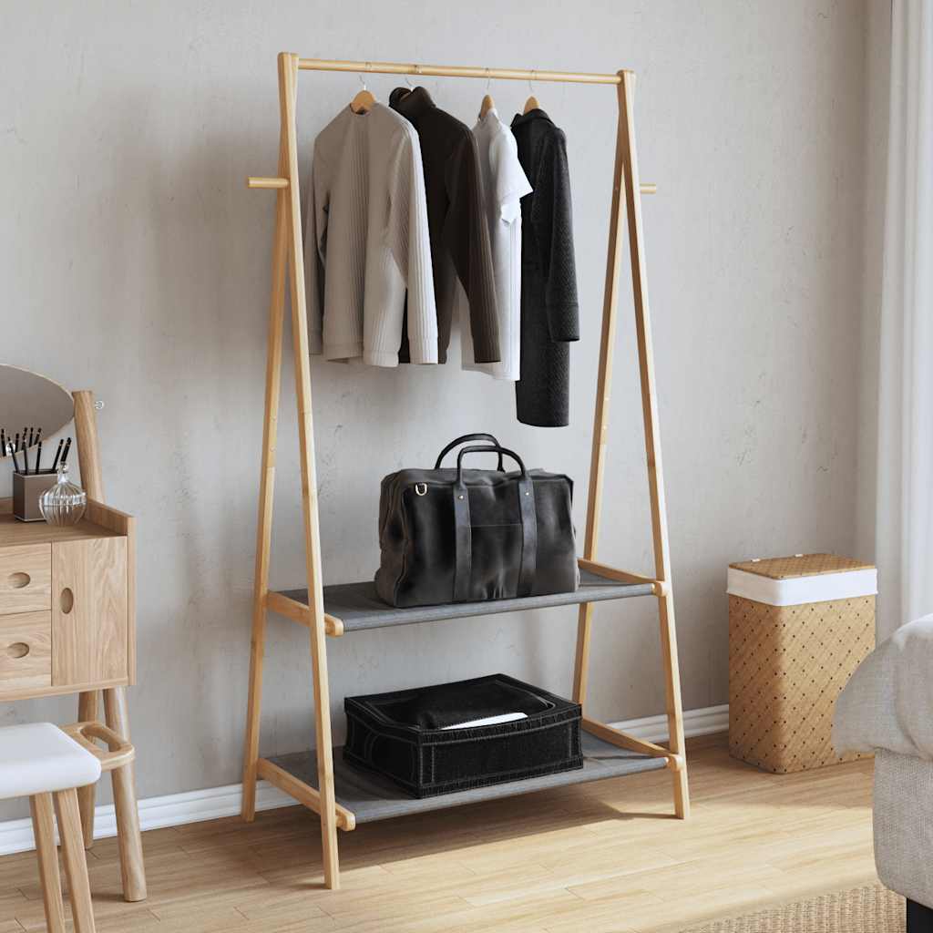Vidaxx portant à vêtements avec étagères 96x45,5x150,5 cm bambou