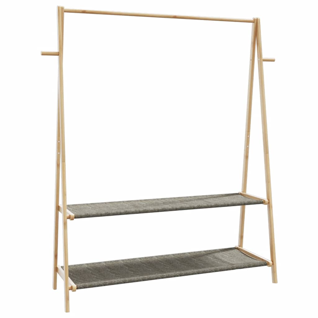 Vidaxx portant à vêtements avec étagères 132x45,5x150,5 cm bambou