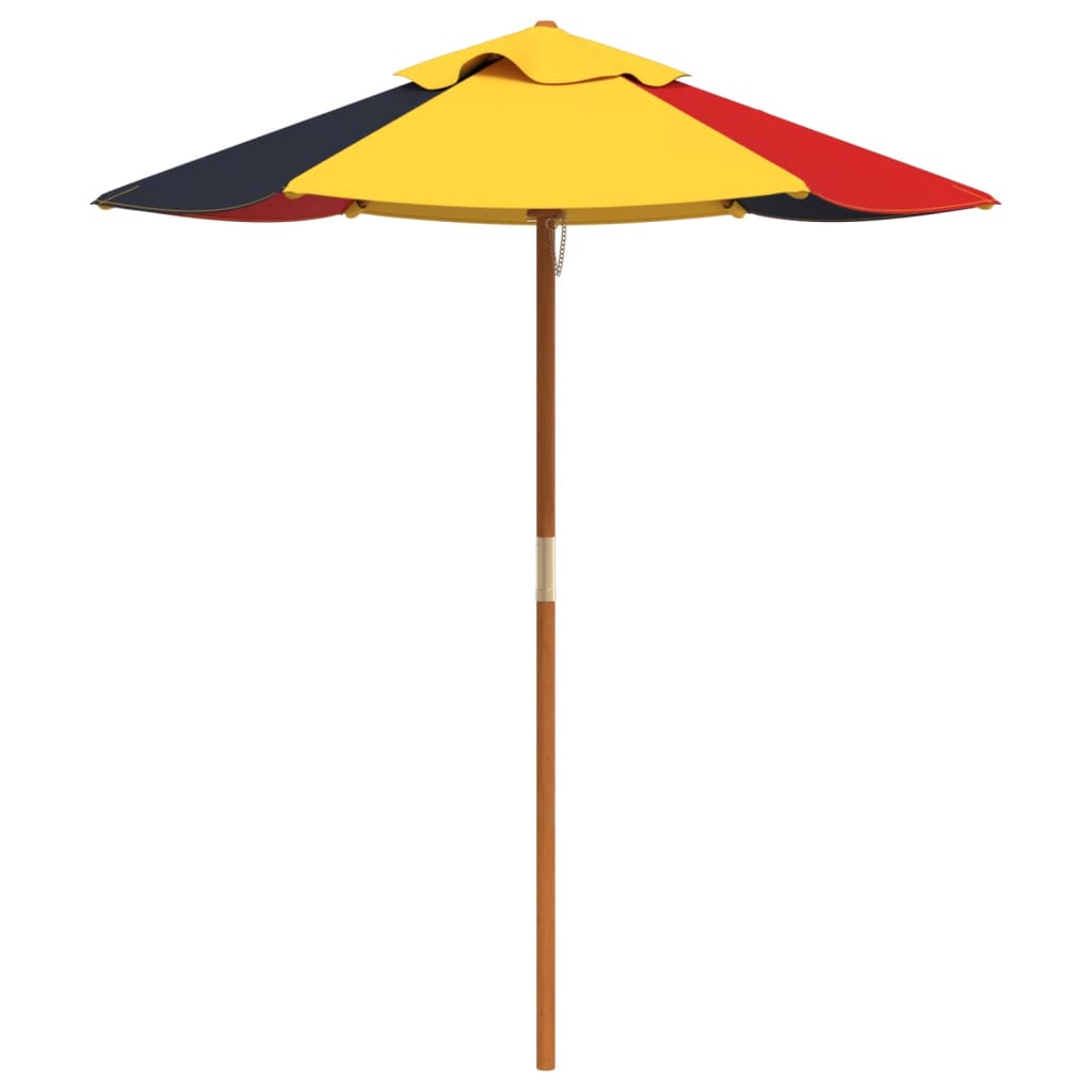 Parasol VidaXL pour enfants avec poteau en bois ø120x140 cm