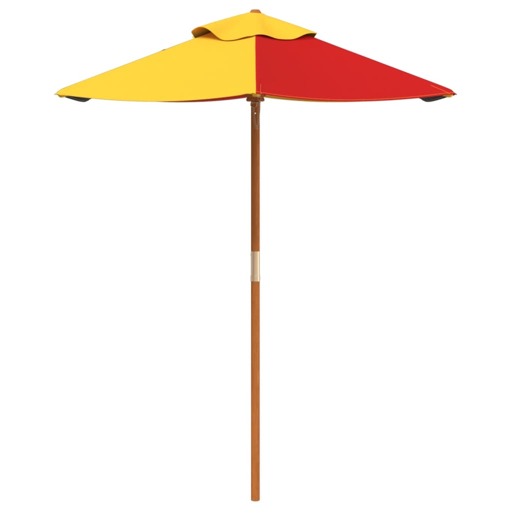 Parasol VidaXL pour enfants avec poteau en bois ø120x140 cm