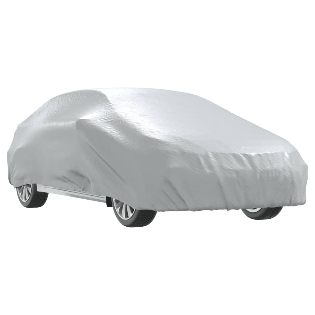 Housse de voiture VidaXL pour berline avec sangles à boucles XL, entièrement argentée