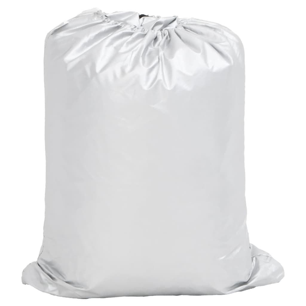 Housse de voiture VidaXL pour berline avec sangles à boucles XL, entièrement argentée