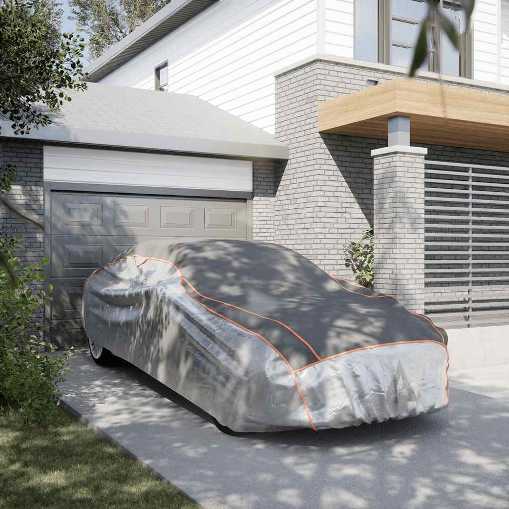 VidaXL bâche de voiture pour berline protection contre la grêle XL argent et gris