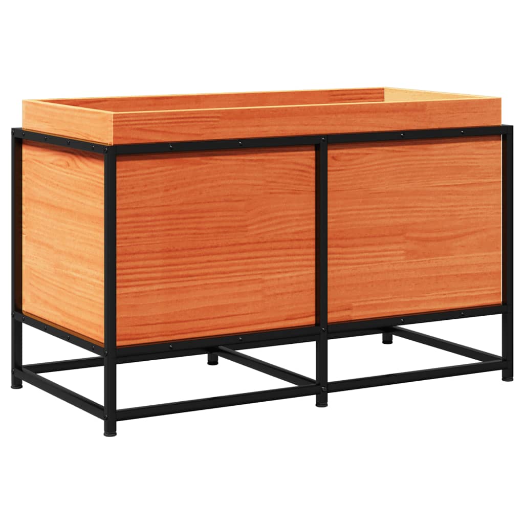 Vidaxx jardinière 80x40x50 cm bois de pin massif, marron lavé