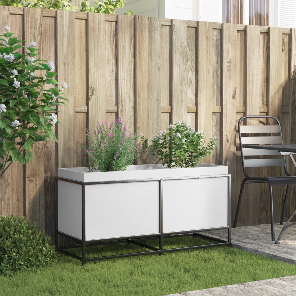 Vidaxx jardinière 100x40x50 cm bois de pin massif blanc