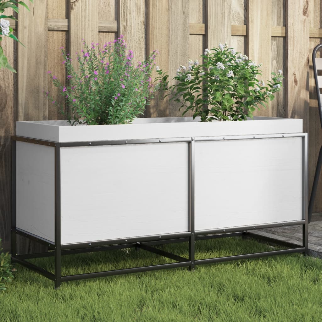 Vidaxx jardinière 100x40x50 cm bois de pin massif blanc