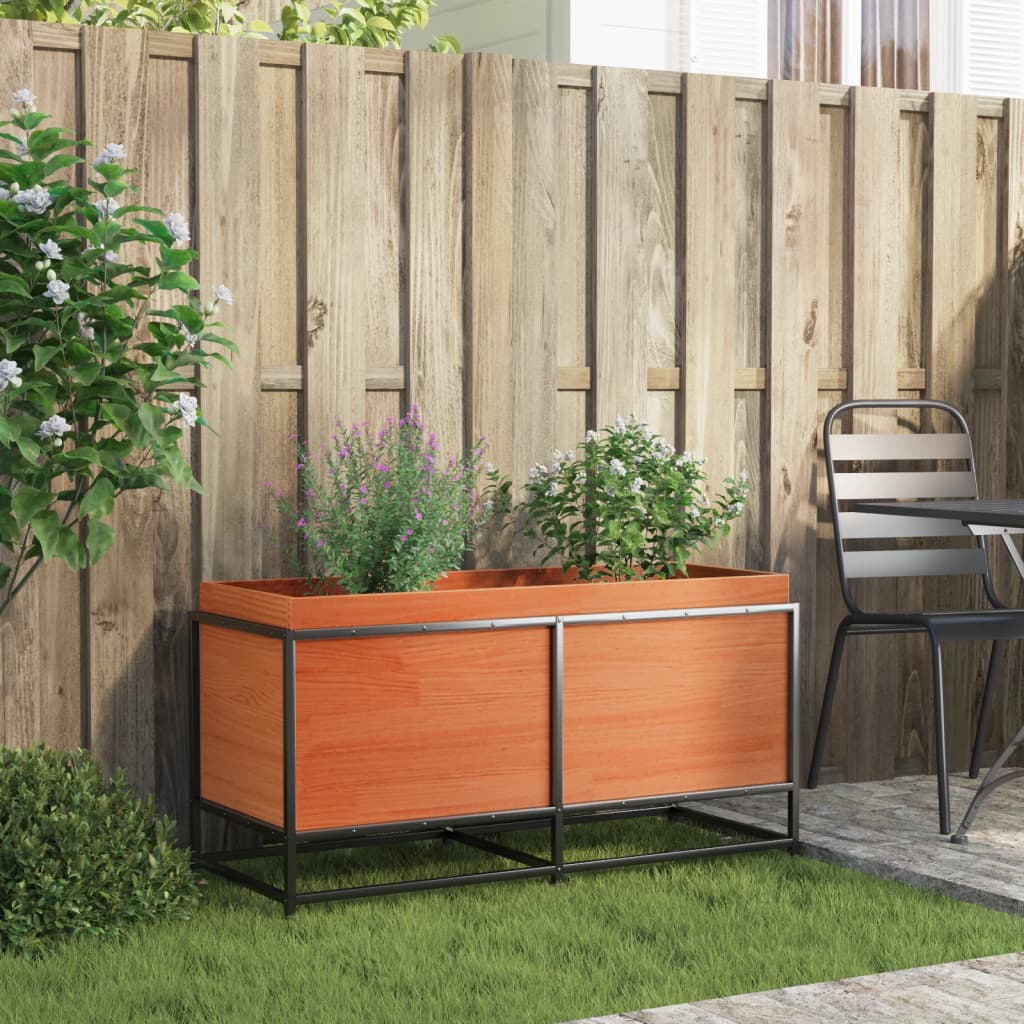 Vidaxx jardinière 100x40x50 cm bois de pin massif, marron lavé