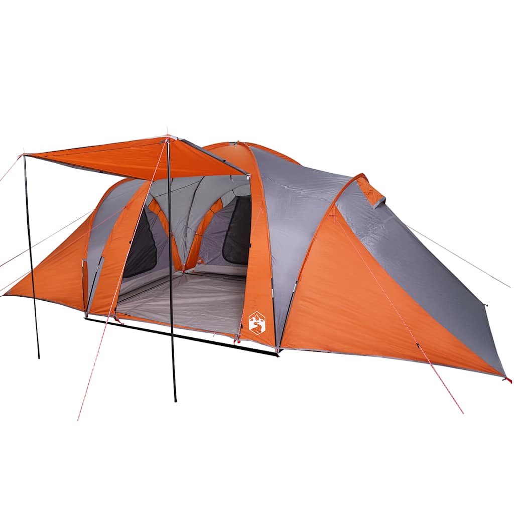 Tente dôme Vidaxx 6 personnes imperméable gris et orange