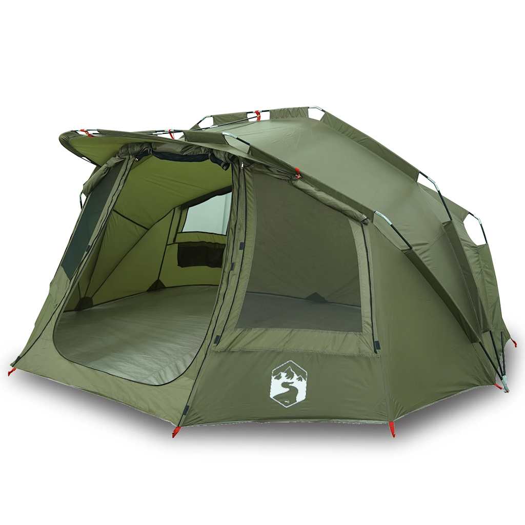 VidaXL tente de pêche 5 personnes imperméable vert olive